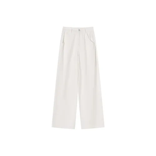 XIANGYING Экрю Женские костюмные брюки