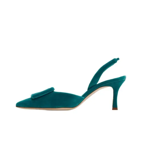 MANOLO BLAHNIK Узкий каблук Высокие каблуки Женские Синий