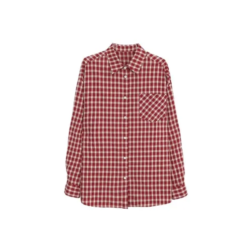 ZVJH Красный Унисекс Рубашки