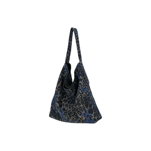 JPJ Деним Тоут Сумка Сумка для покупок Сумка на плечо Стандартная Женская Леопардовый принт Синий