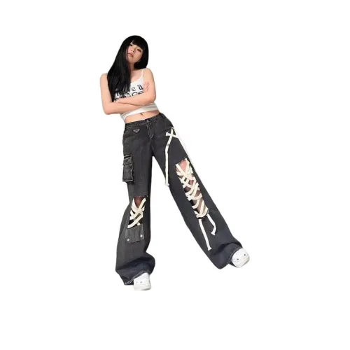 PWUE Черные Унисекс Джинсы