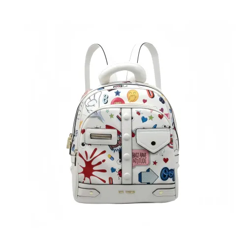 EYE THEME ПУ (полиуретан) Рюкзак Стандартный Черный Белый