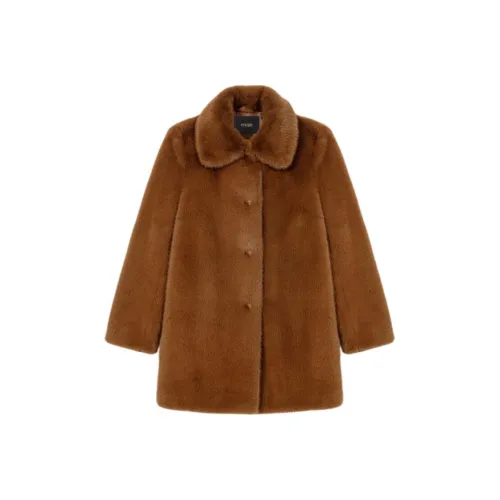 Maje Коричневый Женские Бархатные Куртки