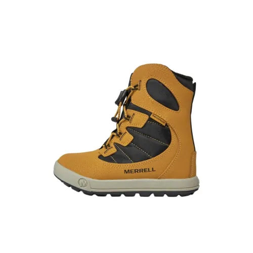 MERRELL Snow Bank 4,0 Амортизация Износостойкий Высокий Топ Детская Туристическая Обувь Пшеница Черный Детский