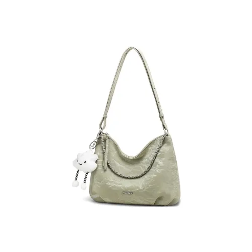 C°BANNER Корова кожа спилок с синтетической кожей сумка на плечо средний размер женский светло-зеленый