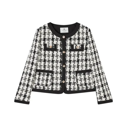 XIANGYING Черный Белый Женские Куртки