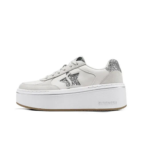 Skechers Paloma Low Топ Кэжуал Женские Белые Серебряные