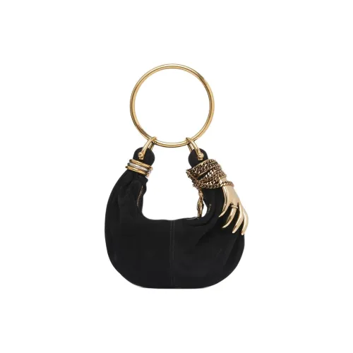 Chloe Замша Козья кожа Бродяга Сумка Мини Женская Черная