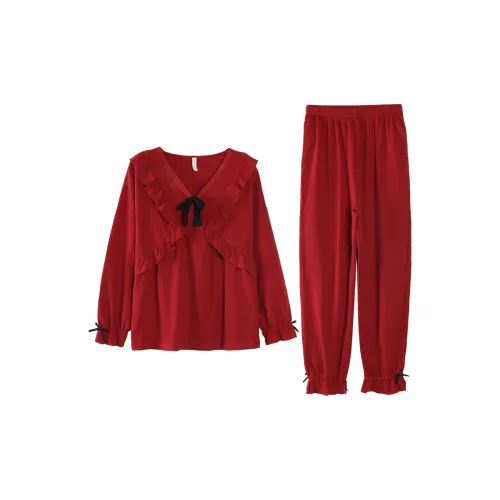 Pretty lady Бургунди Женские Пижамные Комплекты