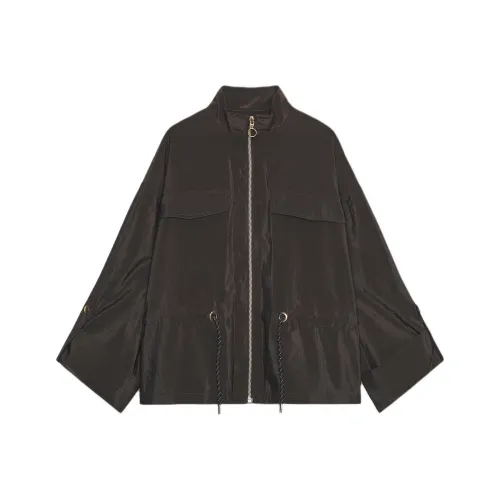 ZARA Темно-коричневые женские куртки