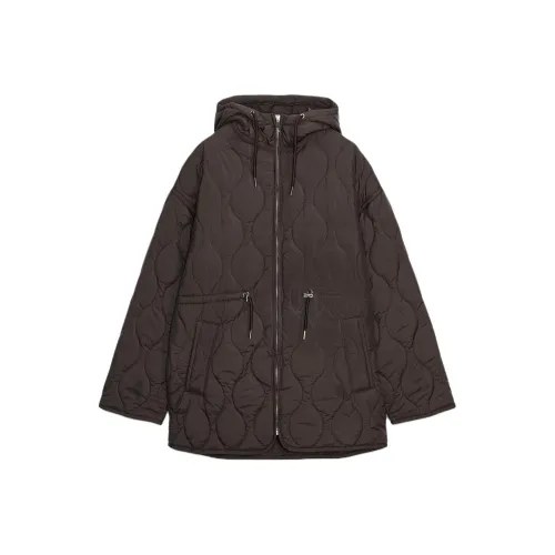 ZARA Светло-коричневый женский пуховик