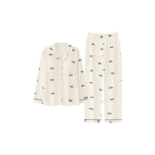 Pretty lady Молоко Белый Женский Пижамный Комплект