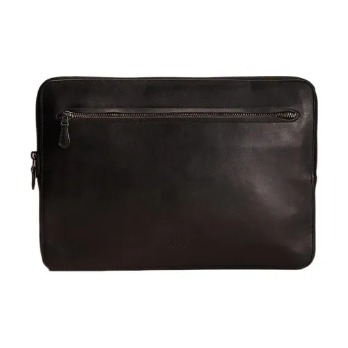 COACH Телячья кожа Клатч Ноутбук Сумка Большая Женская Черная