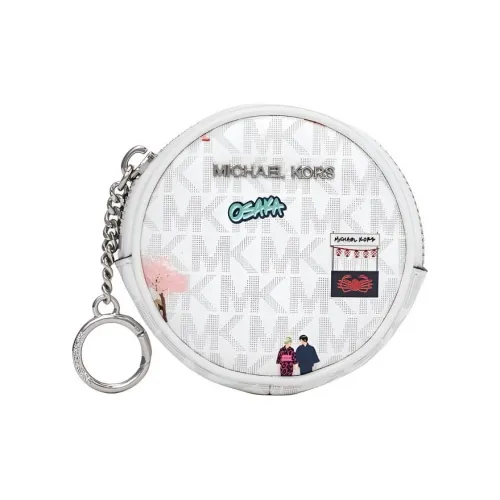 MICHAEL KORS Покрытый холст Монетница Маленький Унисекс Белый