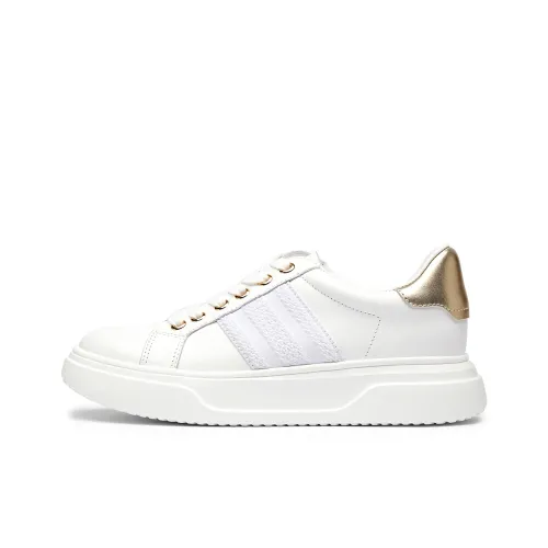 ELLE Платформа Белый Кроссовки Скейтбординг Женские 2025 Женская Обувь