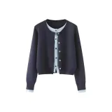 Темно-синий и синий топ