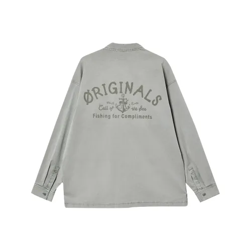 JACK&JONES A16 Темно-серый деним Мужские рубашки