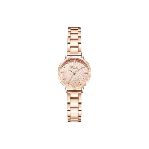 FILA Sparkling Star Collection Кварцевые часы Стальной ремешок Розовый циферблат Женские часы