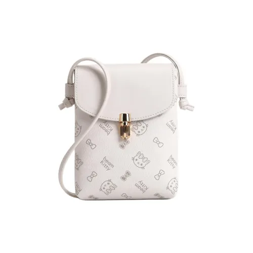 DIFFERENT FACES ПУ (полиуретан) Сумка через плечо Чехол для телефона Стандартный Женский Абрикосовый Белый