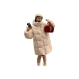 Розовый хлопковый пуховик