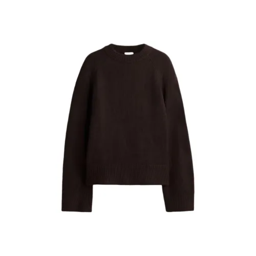 H M Темно-коричневые женские свитеры