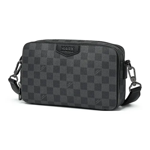 FAIRWHALE Сумка через плечо из синтетической кожи среднего размера мужская черная