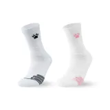 2 пачки носков без рисунка (белый/черный + белый/розовый)