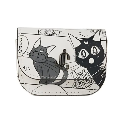 Jimmy Choo Чехол для наушников из коровьей кожи Mini Унисекс Черный Белый Насыщенный черный цвет