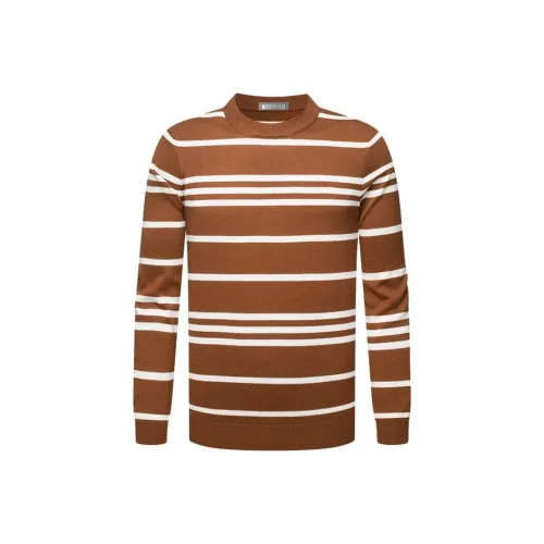 Red bean Коричнево-желтые Мужские Свитера