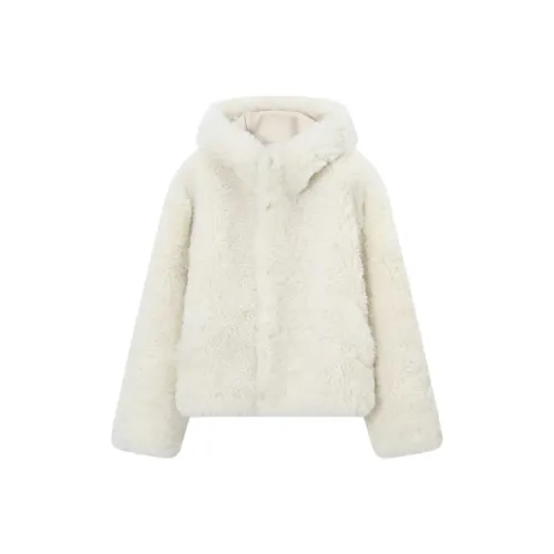 KKX Белый Женские Бархатные Куртки