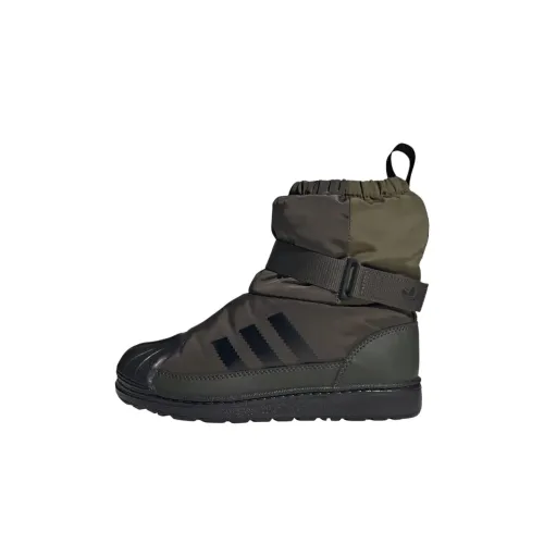 Adidas Originals SUPERSTAR 360 Водонепроницаемые детские ботинки коричнево-черного цвета для малышей