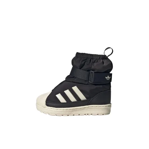 Adidas Originals SUPERSTAR 360 MID Топ Обувь для малышей Черный белый Infant And Toddler