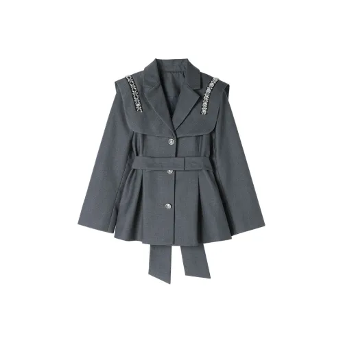 YUANYUAN GIRL Серый Одиночное Пальто для Девочки Kids Костюмы и Пиджаки