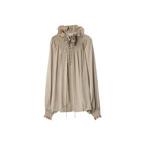 Burberry Серый Умбра Бежевый Женские Рубашки