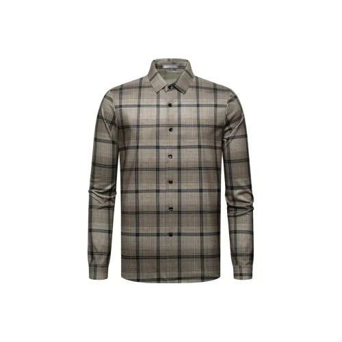 Red bean Хаки Мужские Рубашки