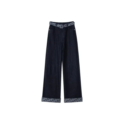 TINGTI Темно-синий женский джинсы