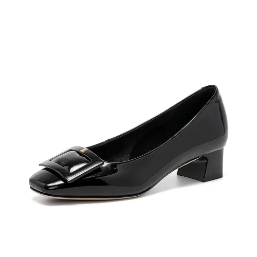 ELLE Грубый каблук Обувь без подкладки Высокие каблуки Средний каблук Женская 2025 Женская обувь