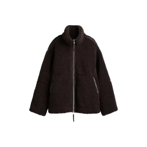 H M Темно-коричневые женские бархатные куртки