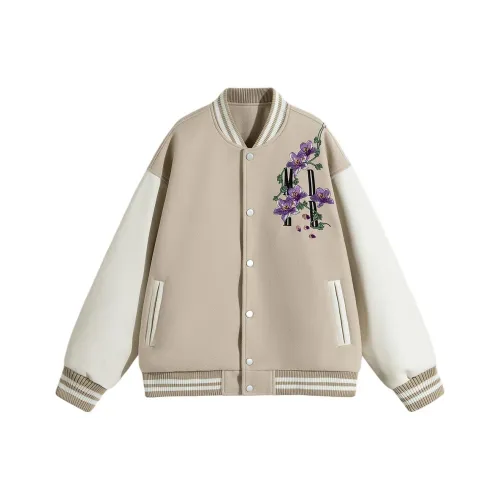 FRLMK Осенний длинный рукав американский вышивка бейсбольная куртка унисекс