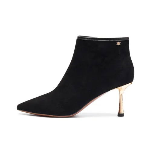 ELLE Заостренный носок Элегантность Высокие каблуки Ботильоны Женские 2025 Женские Ботинки