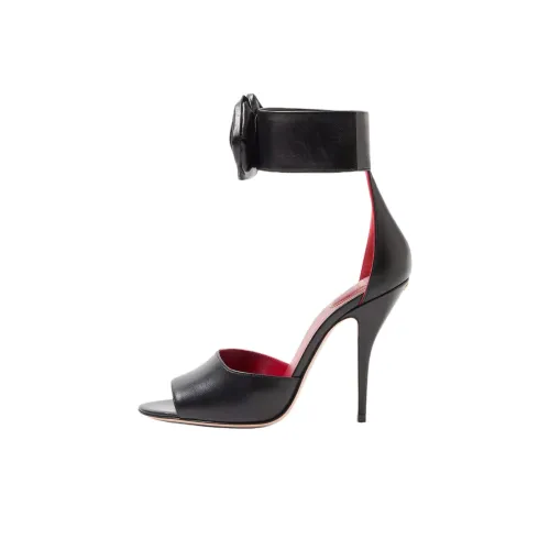 Valentino Garavani Drip Розовый One Ремень Сандалии 10,5 см Женские Черный