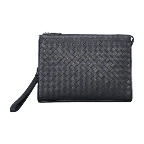 DOSRFINI Клатч из лощеной коровьей кожи стандартный мужской черный