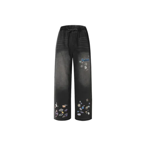 LAMLICKA Черные Унисекс Джинсы