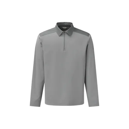 SALOMON Мужская поло в темно-углеродном цвете