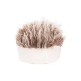 Белая шляпа, кофе, мех