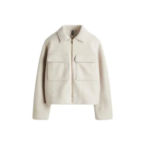H M Light Beige Women's Jackets H M Светло-бежевые женские куртки