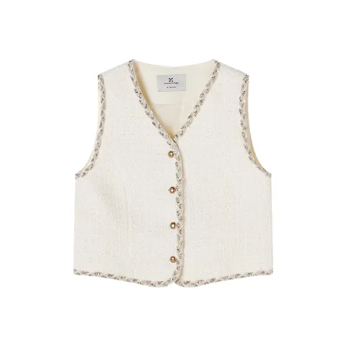XIANGYING Цапельно-белый Женский жилет