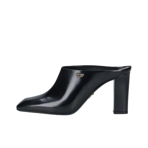 PRADA Домашние тапочки 8,5 см Женские Черные