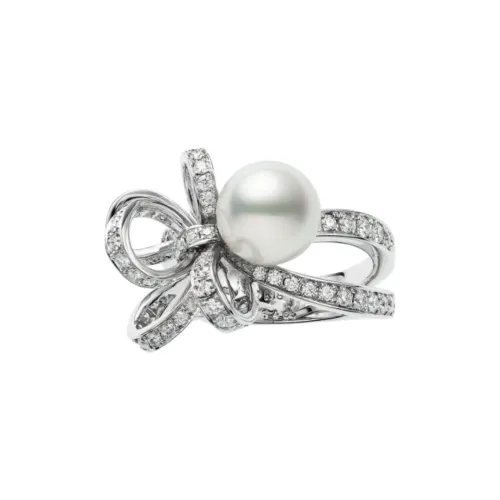 MIKIMOTO Бриллиантовые кольца Унисекс Серебро