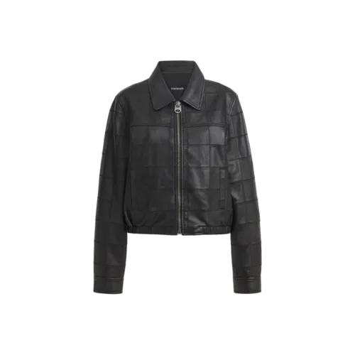 COACH FW25 Кожа Куртка Унисекс